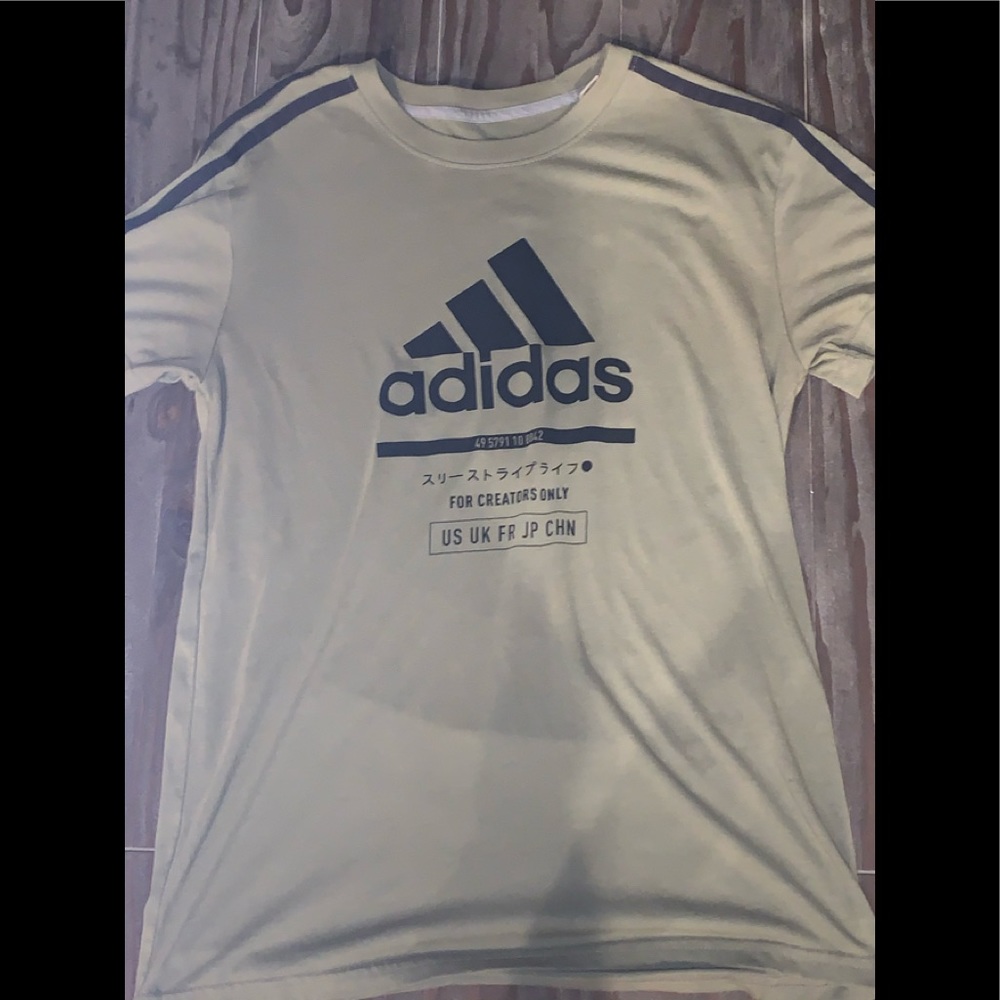 Adidas olive green shirt